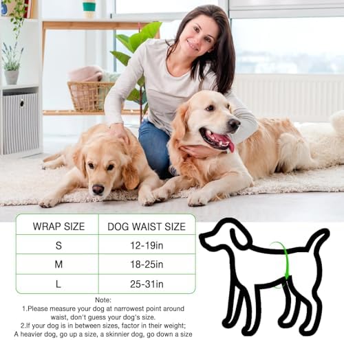 Dog Diapers Male Disposable Super Absorbent, 100 Count, Male Dog Wraps Leak Proof, Ultra Dry & Breathable, Small