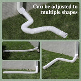 2 Pack Flexible Gutter Downspout Extensions Extendable from 21" to 67", Downspout Extender Comes with Adapters, Thickened Down spout Drain Extension for Rainwater Drainage(White)