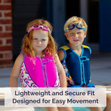 Limmys Premium Kids Swim Vest - Toddler Swim Jacket and Buoyancy Swimming Aid - Modern Design Swimming Vest for Boys, Girls and Babies - Drawstring Bag Included