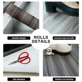 Wood Grain Peel and Stick Floor Tiles – 11.8” Width, Full Roll Length of 118" – Versatile Design for Any Space, Self Adhesive Vinyl Flooring, Waterproof and Non-Slip Features