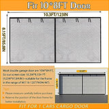 Garage Screen Doors for 1 car garage-10x8FT Fiberglass Durable Heavy Duty Magnetic Garage Door Screen Retractable Hands Free with 4 Roll Up Straps for Patio Workshop Home Gym Sun Room