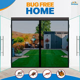 Magnetic Screen Door for 72"x80" French Door, Durable Fiberglass Double Door Screen Mesh Curtain Fits Door Opening up to 70" x79‘’ Keep Bugs Out