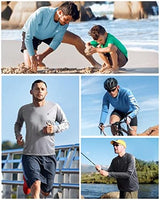 Roadbox Mens UPF 50+ UV Sun Protection Shirts Outdoor Long Sleeve SPF Rash Guard for Fishing Hiking Swimming Running