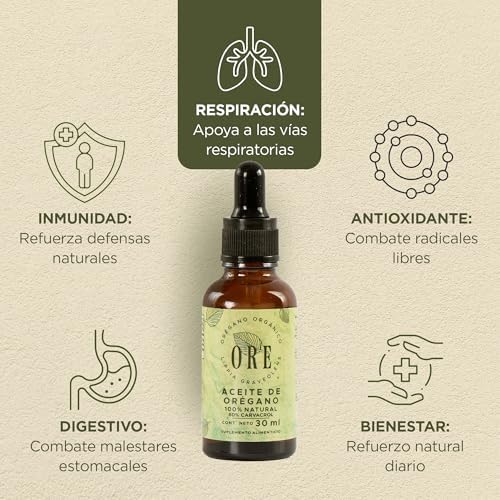 ORE Mexican Oregano Oil Drops 1 oz | 80% Carvacrol | Wildcrafted Herbal Extract for Immune & Respiratory Support | Natural Liquid Supplement | Non-GMO | Dropper Bottle