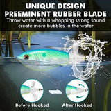 TRUSCEND PoPobait Plopper with BKK Hooks, Top Water Fishing Lures for Bass Walleye Pike Catfish Musky Perch, Floating Lure for Freshwater or Saltwater, Amazing Teasers Fishing Gifts for Family Fishing