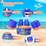 NEMONE Toddler Swim Vest for 22-70 lbs Kids Floaties Swim Jacket with Arm Water Wings for Girls Boys 2 3 4 5 6 7 Years Old Sea Beach Pool