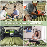 Sleeping Pad for Camping 2 Person, Backpacking Self Inflating Sleeping Pad Double 2 People Ultra Lightweight, Air Inflatable Foldable Camp Hiking Sleep Mat for Outdoor Tent 4 inch Thick, 78 x 55 inch