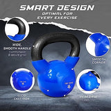 Yes4All 5-65lbs Kettlebells Vinyl Coated Cast Iron for Dumbbell Weights Exercises, Gym, Fitness, Full Body Workout Equipment Push up, Grip and Strength Training