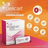 Gelicart Action Colágeno Hidrolizado 30 Sobres x 20 g. Suplemento Alimenticio en Polvo para Reconstruir. Sin Lactosa, Sin Azúcar, Sin Grasa y 100% Natural 1 Sobre al Día para Adultos Mayores a 12 Años