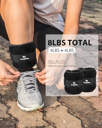 Ankle Weights, 1/2/3/4/6/8/10 LBS 1 Pair Wrist Leg Arm Weights for Women, Kids and Men, Comfortable and Soft, Perfect for Dancing, Running, Walking, Fitness, Workout, Physical Therapy
