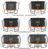 JUMPZYLLA Trampoline Outdoor 8FT 10FT 12FT 14FT 15FT 16FT with Enclosure and Ladder, ASTM Approved Recreational Trampoline for Kids and Adults, Anti-Rust Coated Frame