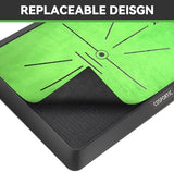 Golf Hitting Mat | Golf Training Mat for Swing Path Feedback/Detection Batting | Extra Replaceable Golf Practice Mat 16"x12" | Golf Gifts for Men/Women for Home Indoor Outdoor
