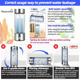 Hydrogen Water Bottle Generator, Portable Hydrogen Water Ionizer Machine Rechargeable,Hydrogen Rich Water Glass Health Cup for Travel 420ml Gift for Friends/Women/Men/Mom/Father/Grandpa/Grandma