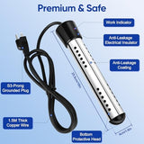 6000mAh Portable Shower for Camping with 2000W Immersion Water Heater – Rechargeable Camp Shower Pump, 4-Mode Filtered Head, LED Display, Outdoor Camping Shower Kit for Travel, Pets & Car Washing