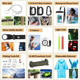 Survival Kit, 250Pcs Survival Gear First Aid Kit with Molle System Compatible Bag and Emergency Tent, Emergency Kit for Earthquake, Outdoor Adventure, Hiking, Hunting, Gifts for Men Women