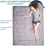 tuphen- Sleeping Bags for Adults Kids Boys Girls Backpacking Hiking Camping Microfiber Liner, Cold Warm Weather 4 Seasons Indoor Outdoor Use, Lightweight & Waterproof