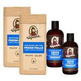 Dr. Squatch NEW Natural Body Wash and Hair Kit for Men Gift Set | No Paraben, Phthalate, Sulfate | Fresh Falls Body Wash (14 oz, 2-Pack), Shampoo (8 fl oz) & Conditioner (11.5 fl oz)