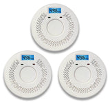 smoke detector smoke and carbon monoxide detector，smoke alarm，CO Detector smoke detector, Carbon Monoxide Alarm,5 Year Battery OperatedLCD Display and Sound Warning for Home, Bedroom, Kitchen，(3 Pack)