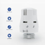 Thermostatic Radiator Valve Head 1pcs - Vancoco Modern TRV Head Thermostatic Radiator Valve Head Thermostatic Valve Head M30x1.5 TRV Head Radiator Valves