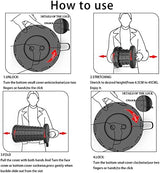 ALEVMOOM Telescoping Stool with Cushion, Collapsible Retractable More Sturdy Capacity 440Ib, Portable Camping Adjustable Folding Stool for Garden Fishing Hiking Mountain BBQ