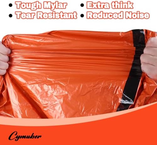 Emergency Sleeping Bag Survival Bag, Cymuber Portable Waterproof Thermal Bivy Sacks Tac Bivvy Bags,Camping Mylar Sleeping Bag Survival Gear Emergency Blankets Survival Shelter
