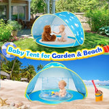 Monobeach Baby Beach Tent Ocean Pop Up Portable Shade Pool UPF50+ UV Protection Sun Shelter for Infant with Easy Set Up Canopy