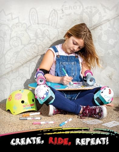 Wipeout Dry Erase Helmet for Kids– Skateboard, Bicycle, Scooter, Inline & Roller Skating