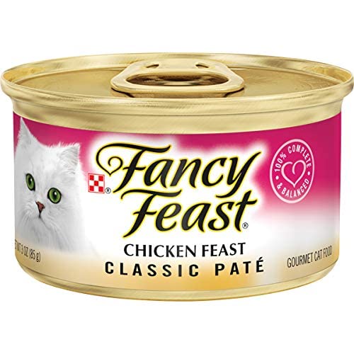Purina Fancy Feast Chicken Classic Pate Wet Cat Food, Pack of 24, 3 oz Cans
