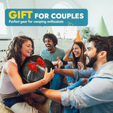 CANWAY Double Sleeping Bag Flannel for Adults Cold Weather Queen Size Two Person Sleeping Bags for Camping with 2 Pillows