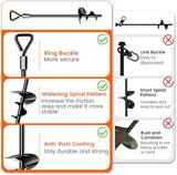 Ground Anchors Tent Stakes Trampoline Anchors Heavy Duty Screw in 8 Pack, Tent Stakes High Winds Heavy Duty for Camping Tent, Canopies, Carports, Sheds, Swing Sets,14in Ground Anchors