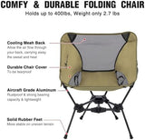 MOON LENCE Portable Camping Chair Backpacking Chair - The 4th Generation Ultralight Folding Chair - Compact, Lightweight Foldable Chairs for Hiking Mountaineering, Beach