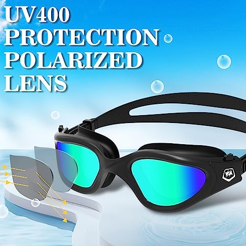 WIN.MAX Polarized Swimming Goggles Swim Pool Goggles Anti Fog Anti UV No Leakage Clear Vision for Men Women Adults Teenagers