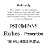 Tanker - Portable Urinal for Men Spill Proof - A Camping and Festival Essential, Designed for Nighttime Urges, Post-Surgery Recovery, and Travel Use - HSA/FSA Eligible