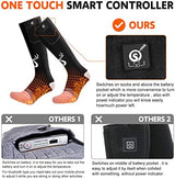 SNOW DEER Upgraded Rechargeable Electric Heated Socks,7.4V 2200mAh Battery Powered Cold Weather Heat Socks for Men Women,Outdoor Riding Camping Hiking Motorcycle Skiing Warm Winter Socks