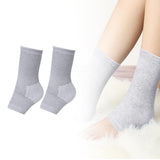 Mustowl One Compress Bamboo Foot Sleeves, Ankle Protection Socks,Ankle Compression Socks for Swelling Sprain Cold Protection (Grey 1 Pair, M(38-40))