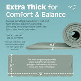 Retrospec Solana Yoga Mat 1/2" Thick w/Nylon Strap for Men & Women - Non Slip Exercise Mat for Yoga, Pilates, Stretching, Floor & Fitness Workouts