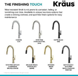 KRAUS Oletto High-Arc Single Handle Pull-Down Kitchen Sink Faucets in Spot Free Black Stainless Steel, Kitchen Faucets with Pull Down Sprayer, KPF-2820MBSFSB