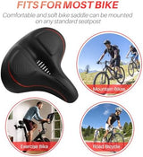 Oversized Bike Seat for Peloton Bike & Bike+, Comfort Seat Cushion Compatible with Peloton, Road or Exercise Bikes, Bicycle Wide Saddle Replacement for Men & Women, Accessories for Peloton
