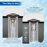 Hibbent Upgraded 3 in 1 Bathroom Sink Drain Strainer, Universal Pop Up Stopper with Removable Stainless Steel Filter Basket Hair Catcher, Sink Plug for 1.1''~2.36'' Basin, Oil-Rubbed Bronze