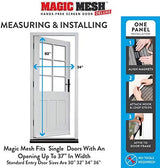 Magic Mesh Deluxe, Black | Magnetic Screen Door, Heavy Duty, Magnetic Closure, Door Net, Patio Screen, Sliding Door Screen, Bug Screen for Doorways, Kid & Pet Friendly | Size 39" x 83" (Pack of 2)