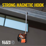 Klein Tools 9225 Tape Measure, Heavy-Duty Measuring Tape with 25-Foot Double-Hook Double-Sided Nylon Reinforced Blade, with Metal Belt Clip