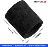 BEACE Sweatbands Sports Wristband for Men & Women -8pcs Moisture Wicking Athletic Cotton Terry Cloth Sweatband for Tennis, Basketball, Running, Gym, Working Out