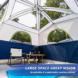 UNP Tents 6 Person Waterproof Windproof Easy Setup,Double Layer Family Camping Tent with 1 Mesh Door & 5 Large Mesh Windows -10'X9'X78in(H)