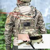 Tactical Mini Molle Hydration Pack,Molle Hydration Carrier with IFAK Pouch&US Flag&Med Patch,Hydropack for 2L Water Bladder