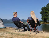 MARCHWAY Lightweight Folding Camping Chair, Stable Portable Compact for Outdoor Camp, Travel, Beach, Picnic, Festival, Hiking, Backpacking, Supports 330Lbs (Black)