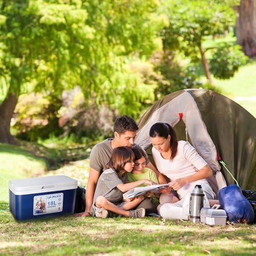 11Qt 19Qt Insulated Portable Cooler Leak-Proof Ice Chest Lunch Box Hard Coolers with Extra Ice Pack for BBQ, Camping, Pincnic