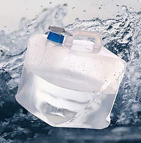 Cedilis 2 Pack 5.3 Gallon Collapsible Water Container with Spigot, Food Safe Water Storage Jug, BPA-Free Camping Water Storage Jug Canteen for Outdoor Hiking and Emergency, Portable, Foldable