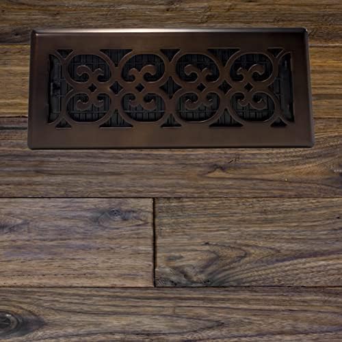 Decor Grates SPH412-RB Floor Register, 4x12, Rubbed Bronze Finish