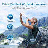 Waterdrop Gravity Water Filter Straw, Camping Water Filtration System, Water Purifier Survival for Travel, Backpacking and Emergency Preparedness, 1.5 gal Bag, 0.1 Micron, Light Blue