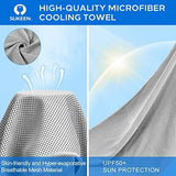 Sueken [4 Pack] Cooling Towel, 40"x12", Soft Breathable Chilly Microfiber Towel for Yoga, Sports, Running, Gym, Camping, Fitness & More Activities